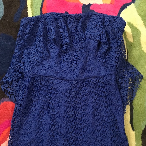 NWOT Free People Lemoncello Romper Blue Lace SZ 4 - Picture 6 of 8